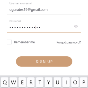 Login - Password typing